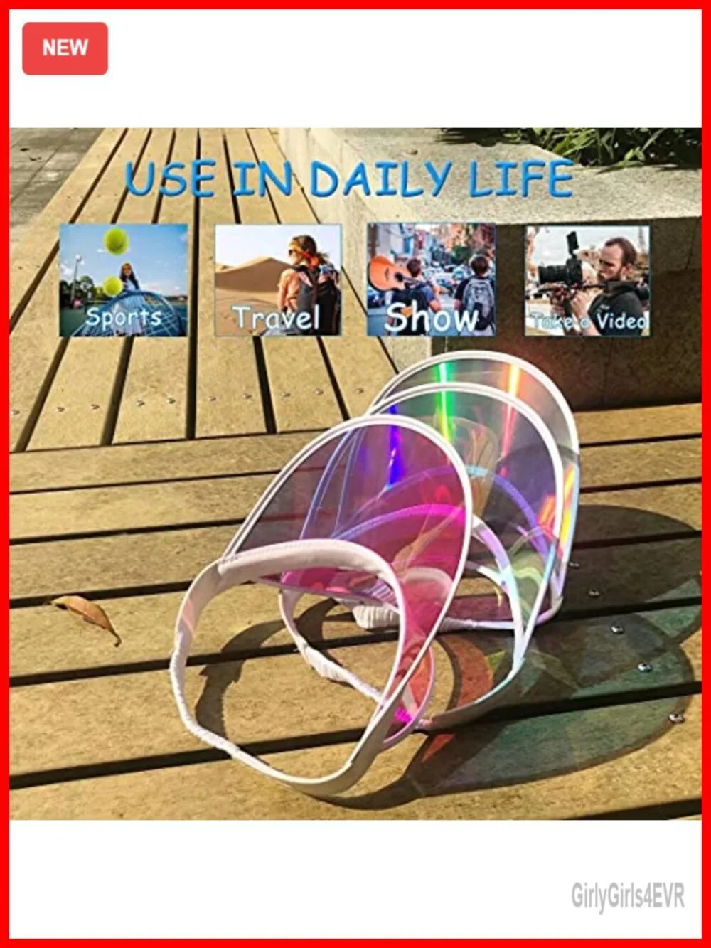 5 Pack Sun Visors Hats Women Plastic Retro Bachelorette Party Sports Beach Golf